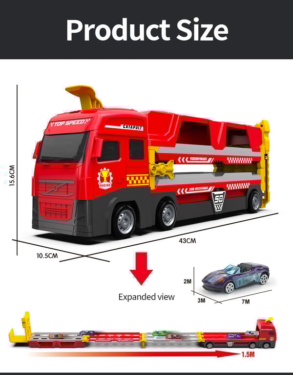 🎅Kerstuitverkoop - 49% korting💥Mega Hauler-truck met uitwerpracebaan