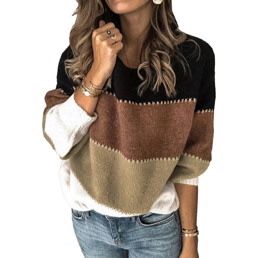 Lily® | Gestreepte dames trui met lange mouwen