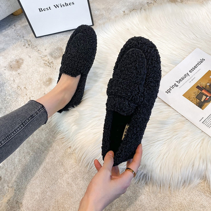 Gisela warme pluche schoenen