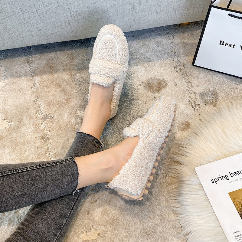 Gisela warme pluche schoenen