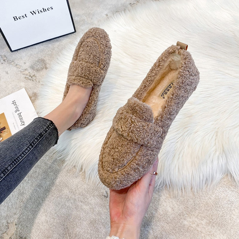 Gisela warme pluche schoenen
