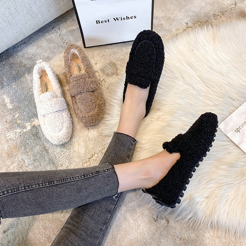 Gisela warme pluche schoenen