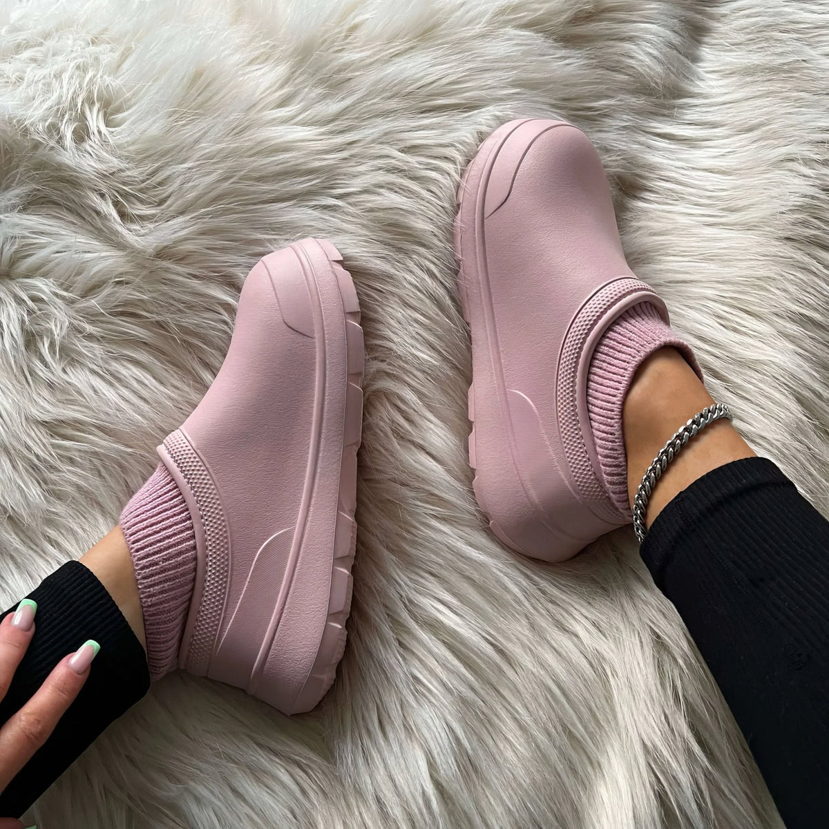 ComfyGrip gevoerde schoenen met antislipzool