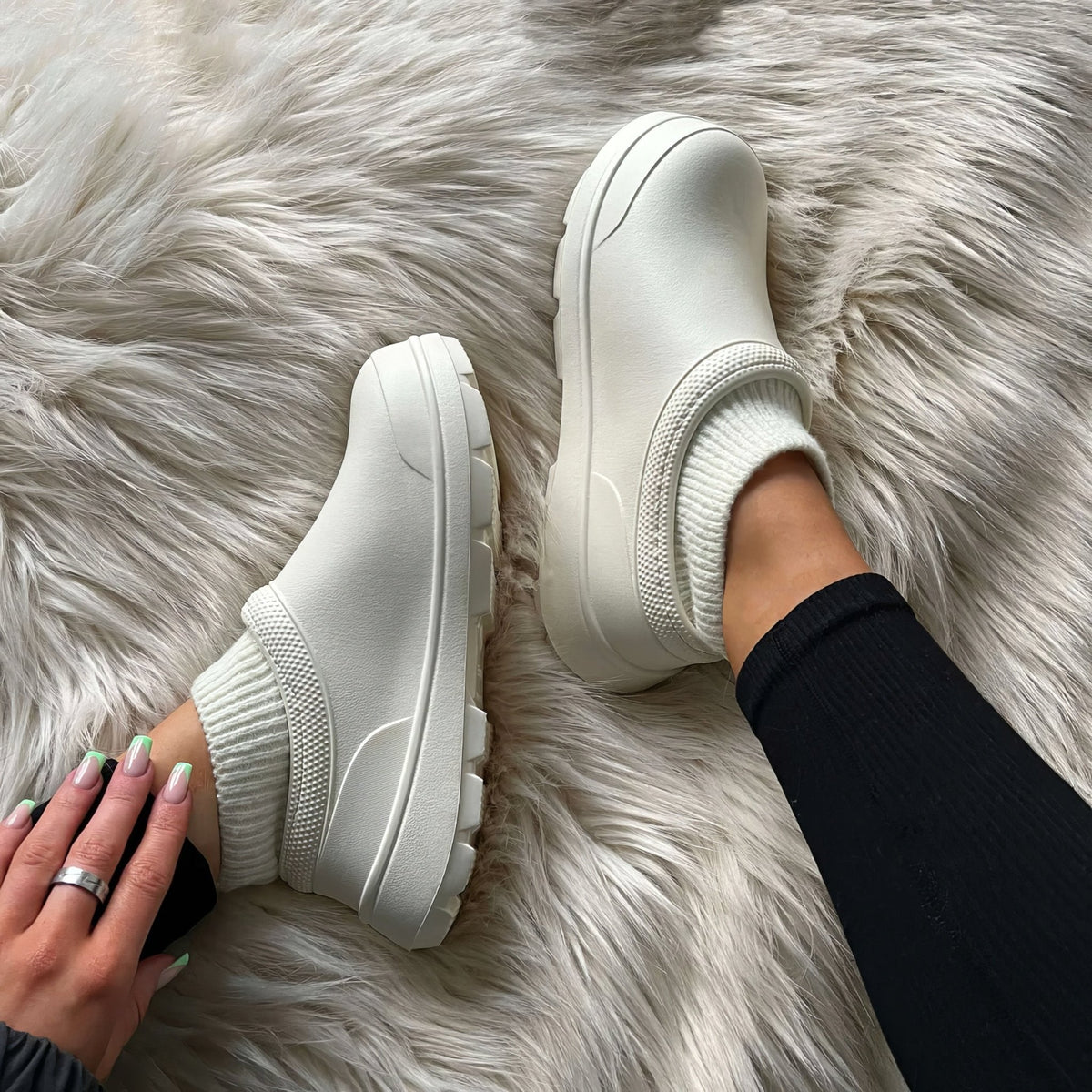 ComfyGrip gevoerde schoenen met antislipzool