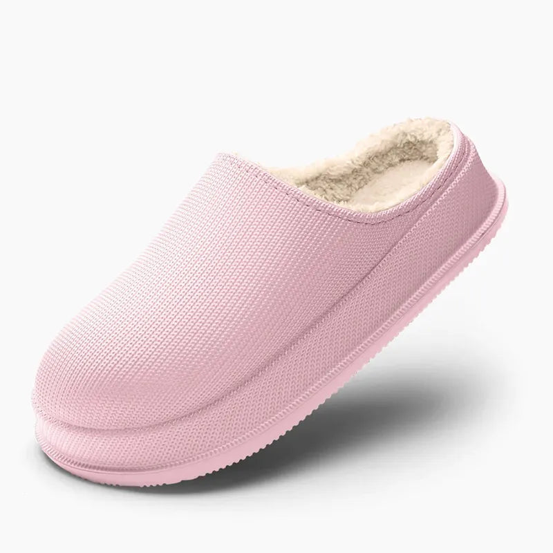 CuddlySteps pluizige pantoffels met antislipzool
